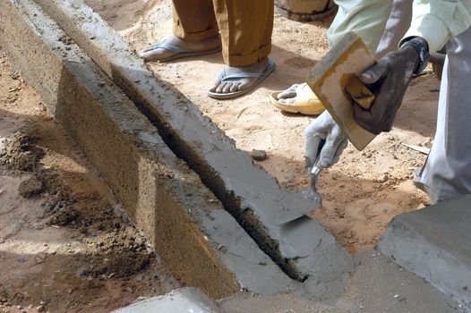 Water is not surfaces some in Africa, but with 40 meters under ground. Humanitarian associations finance and make install pumps in order to draw this water for the life of the village.                                 