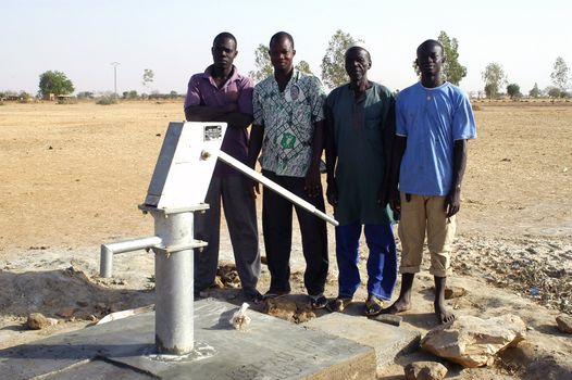 Water is not surfaces some in Africa, but with 40 meters under ground. Humanitarian associations finance and make install pumps in order to draw this water for the life of the village.                                 