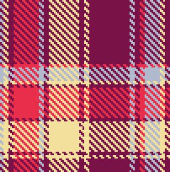 Seamless checkered vector red, blue, yellow, violet pattern 