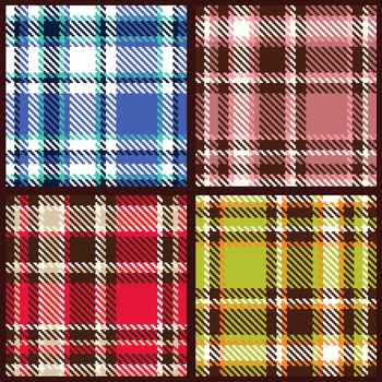 set of seamless checkered vector pattern 