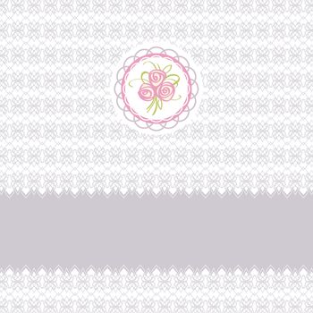 Cute greeting vector card with roses element design for easter or birthday