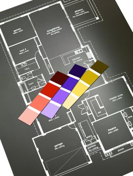 House plans isolated against a white background