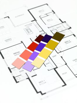 House plans isolated against a white background