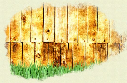 Wood and Grass for background and text