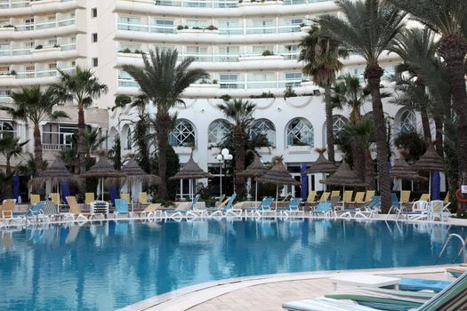 Hotel swimming pool in Sousse, Tunisia