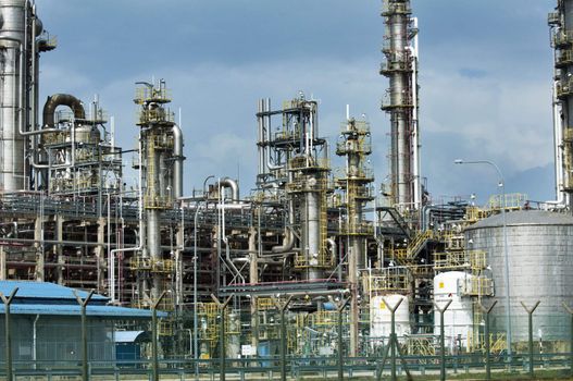 Oil refinery industry building in Malaysia, Asia