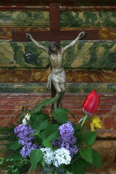 Jesus crucified on the cross