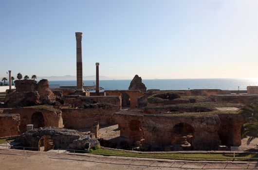 Tunisia. Ancient Carthage. The Antonine Baths