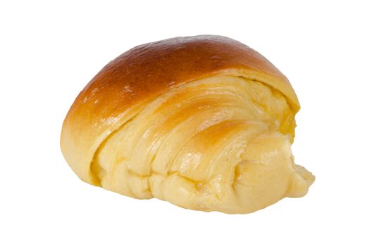 Croissant isolated on white background.