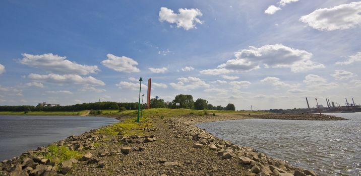 mouth of the river ruhr into the rhine