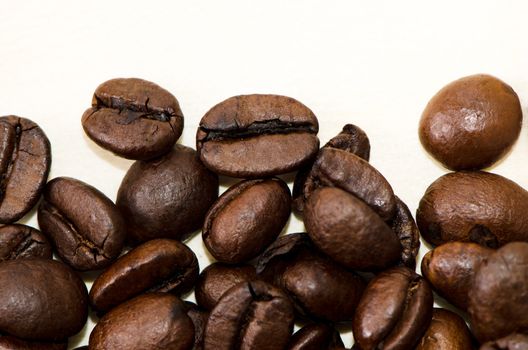 Detailed coffee beans background.