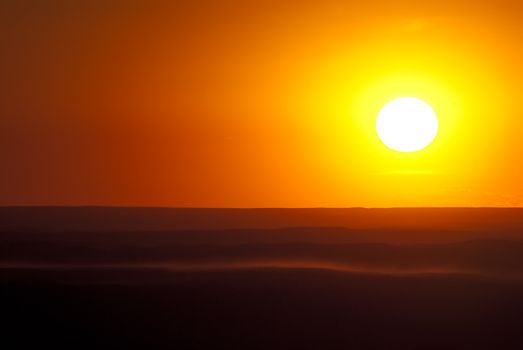 Summer sunset over Palouse hills, Whitman County, Washington, USA