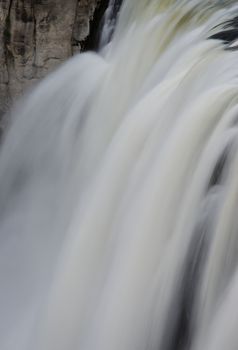 Upper Mesa Falls in spring, Henrys Fork River, Targhee National Forest, Fremont County, Idaho, USA