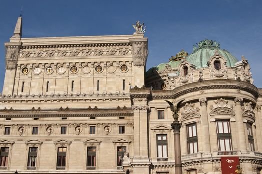 Opera House in Paris, France. Historic gothic style building.