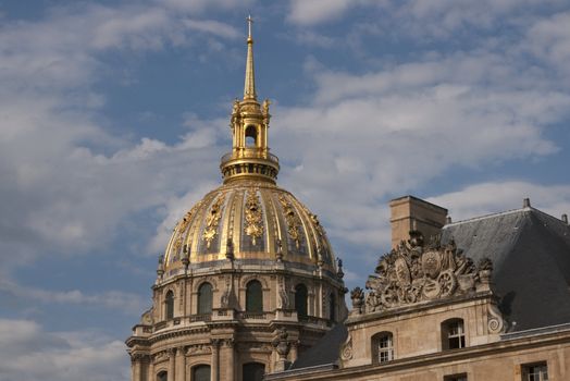 Historic Dome Church at Les Invalides in Paris, France.