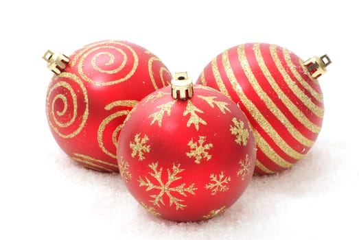 christmas balls isolated on a white background