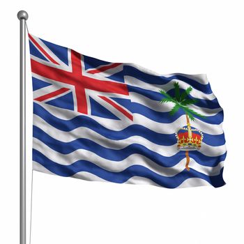 British Indian Ocean Territory. Rendered with fabric texture (visible at 100%). Clipping path included.