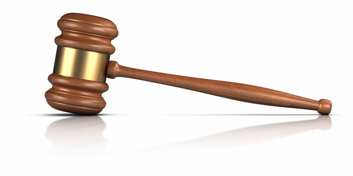 Gavel and sound block.