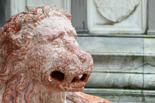 Sculpture at the enter of the Dome (Bergamo - Italy)