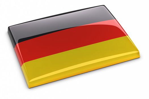 German Flag. Clipping path included.