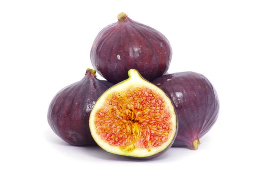 fresh figs isolated on white background