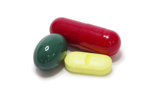  pil of antibiotic  isolated on white