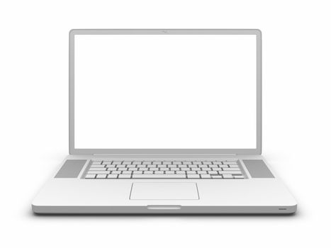 Laptop. Clipping path included.