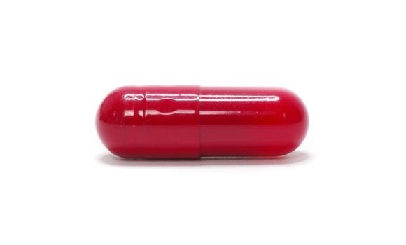 pill of antibiotic  isolated on white
