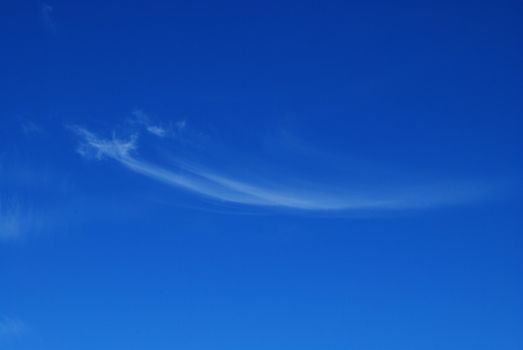 thin cloud on blue sky