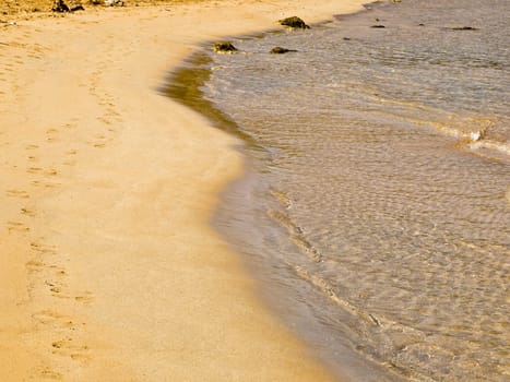 Beautiful Mediterranean beach on the island of Malta