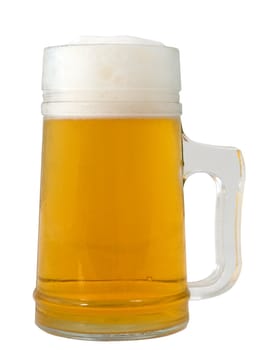 isolated glass of beer on white background
