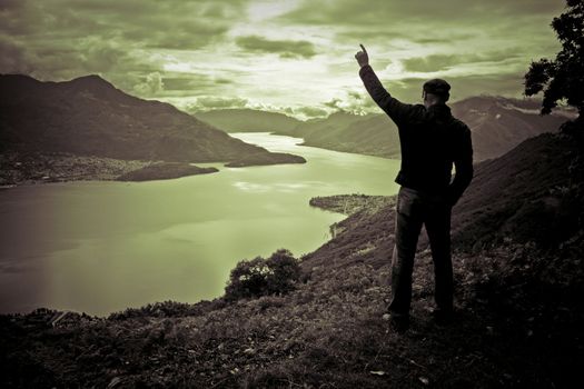 Man & Sunset (Como Lake - Italy)