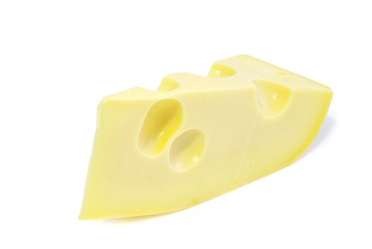 piece of cheese isolated  on white background