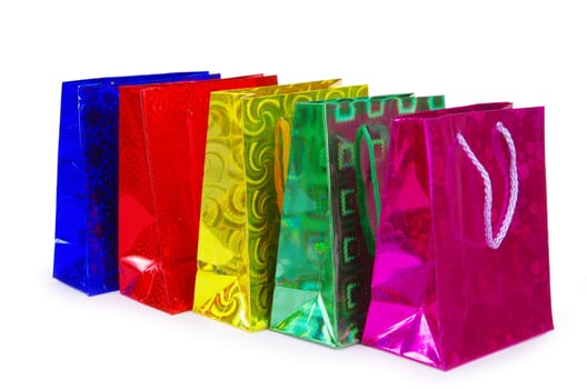  shopping bags isolated on white background