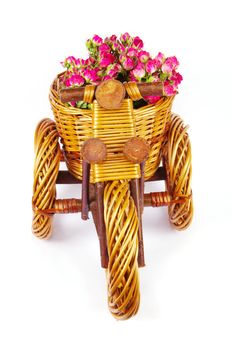 Decorative  bicycle vase with flowers