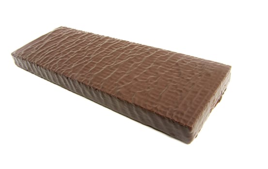 chocolate waffles isolated on a white