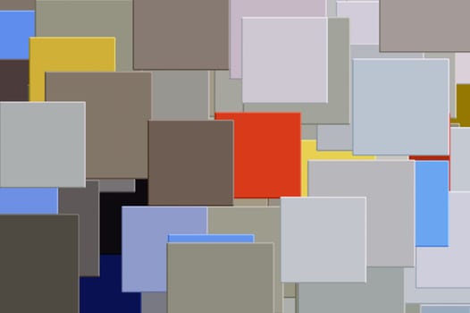 Abstract multicolored squares pattern. Digitally created illustration.