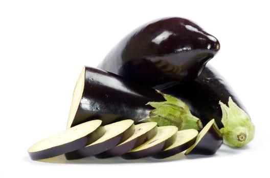 aubergine isolated on white background