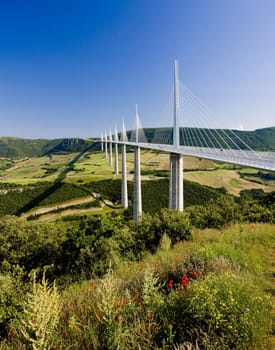 Millau Viaduct, Aveyron D�partement, France