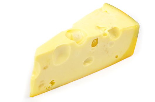 piece of cheese isolated  on white background
