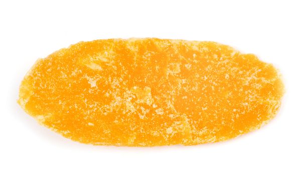 Dried mango on white background