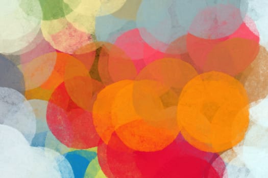 Circles abstract illustration. Brush paint colorful background pattern.