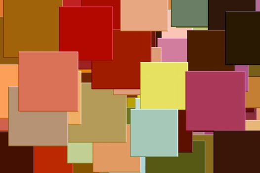 Colorful squares abstract pattern. Digitally created background illustration.