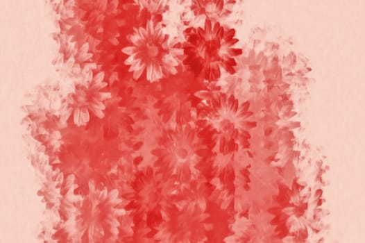 Daisies grunge floral pattern. Digitally created illustration.