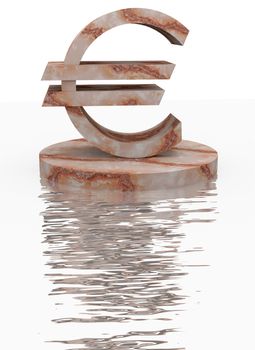 Marble Eurois reflected on the waves