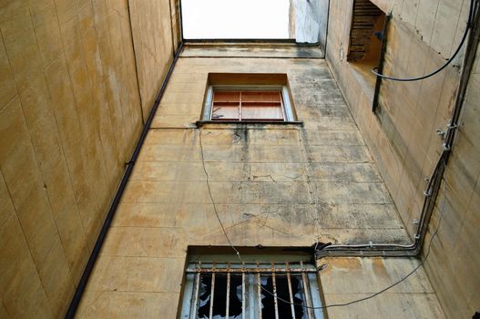 Abandoned mansion designed by Ernst Ziller in the 19th century. Athens, Greece.
