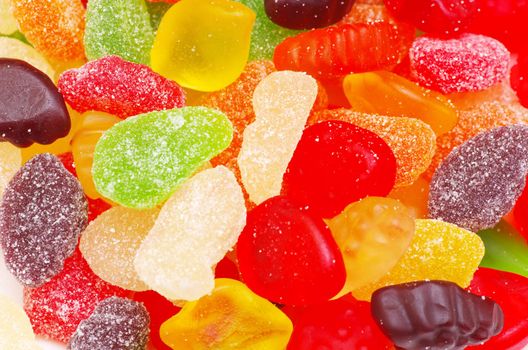 Close up of colorful candy
