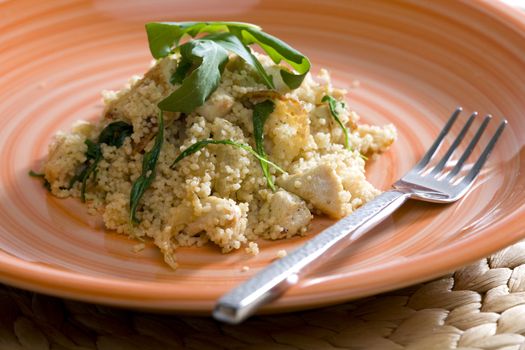 couscous with chicken meat