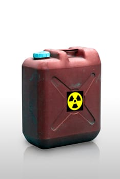 Radiation tank on white background, Isolated