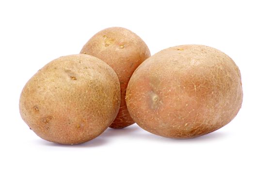 potatoes isolated on white background